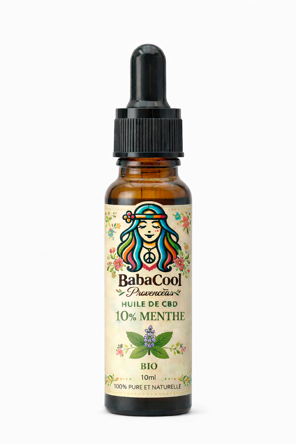 Huile de CBD 10% MCT Coco Bio – Goût Menthe