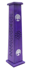 Porte-Encens Bois Tour Arbre de Vie 30cm