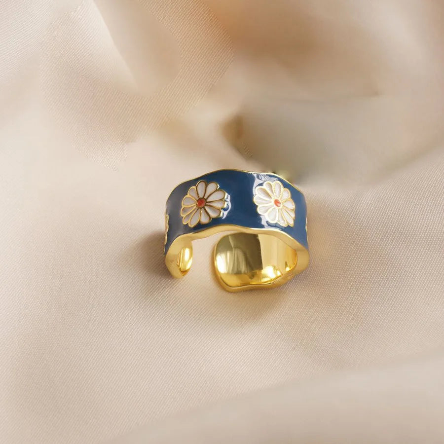 Bague Bohème Vintage Fleur Marguerite