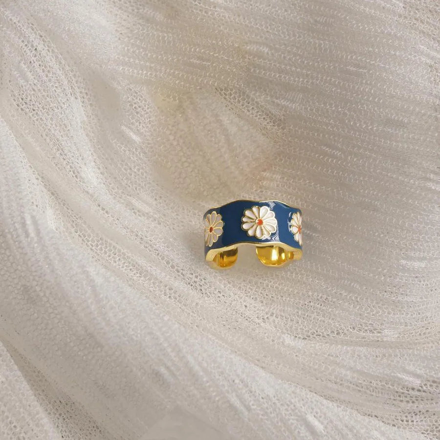 Bague Bohème Vintage Fleur Marguerite