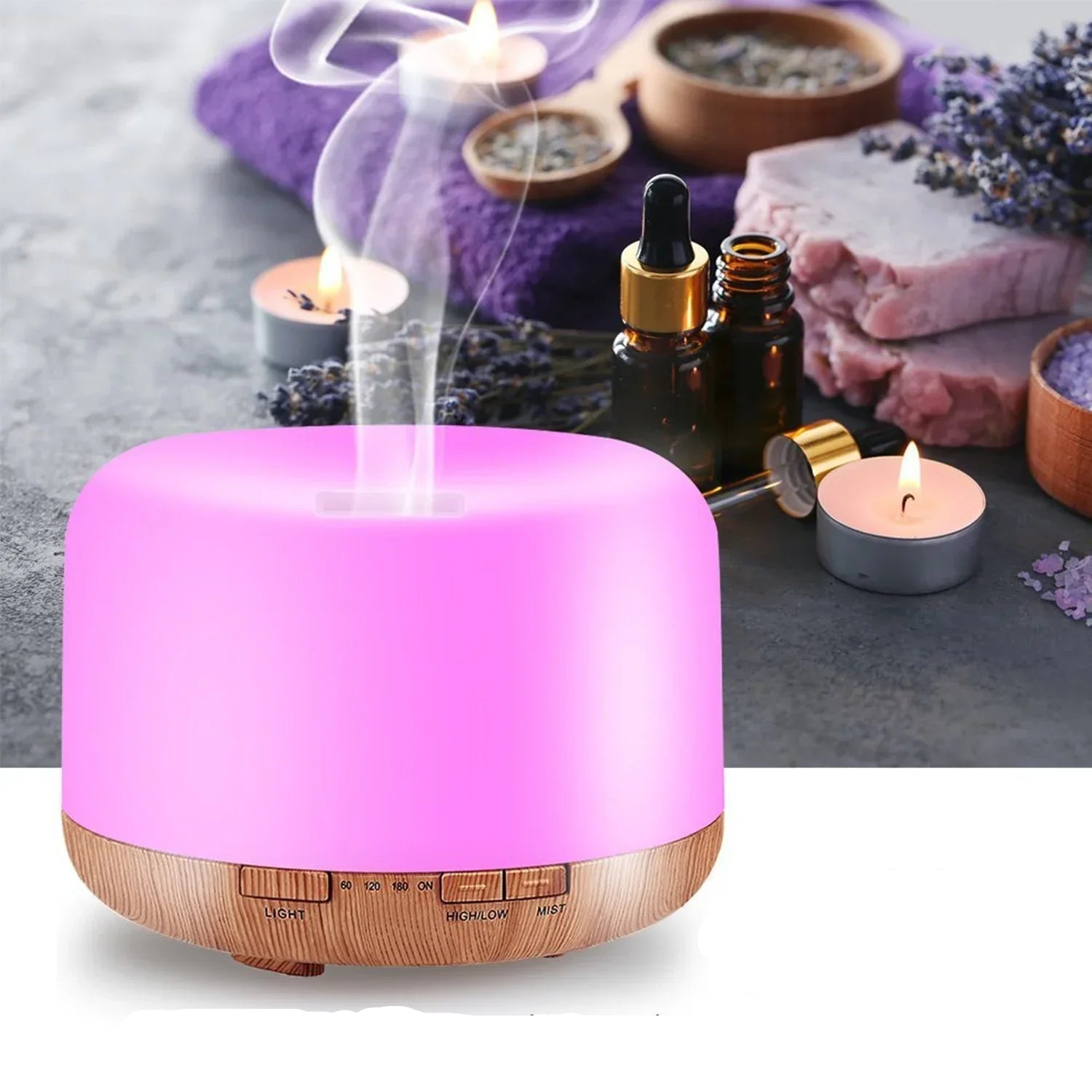 Diffuseur d’Huiles Essentielles Bois – 500 ml